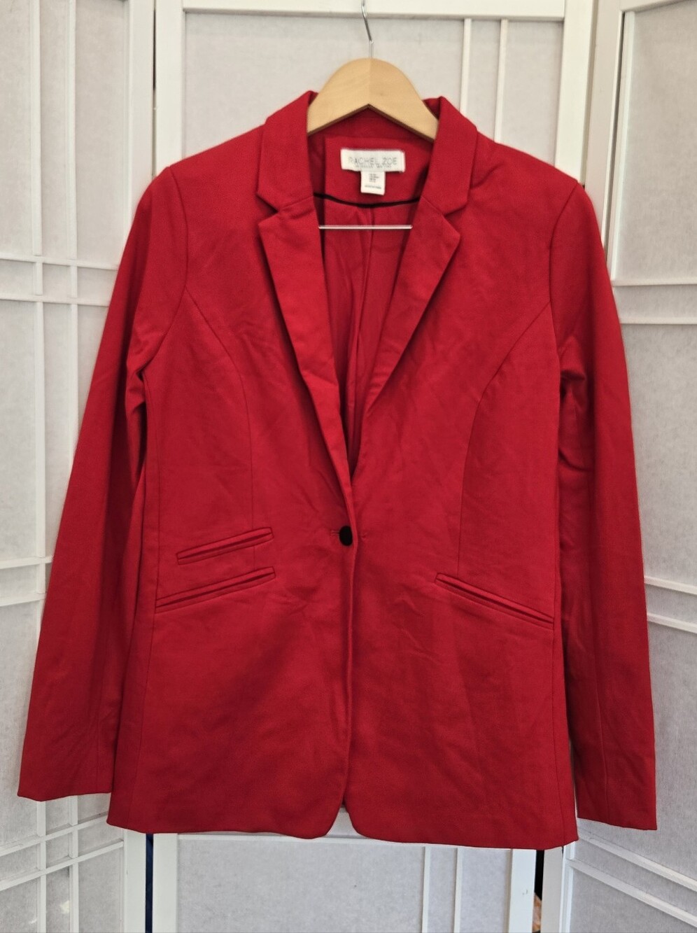 NWOT ! Rachel Zoe Bold Red Tailored One-Button Blazer